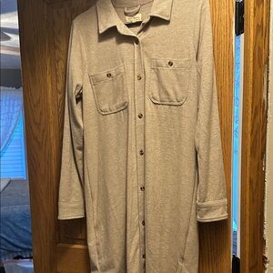 Thread & Supply Taupe  Shirt Dress